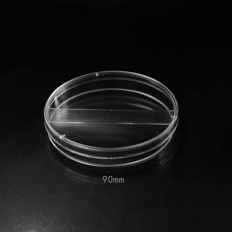 2 Compartments Vented Petri Dishes Round 90x15mm